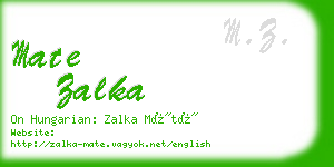 mate zalka business card